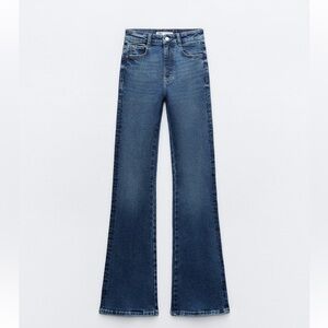 Zara high waisted flared stretch jeans